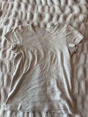 Brandy Melville Heathered Light Gray Short Sleeve Tee